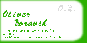 oliver moravik business card